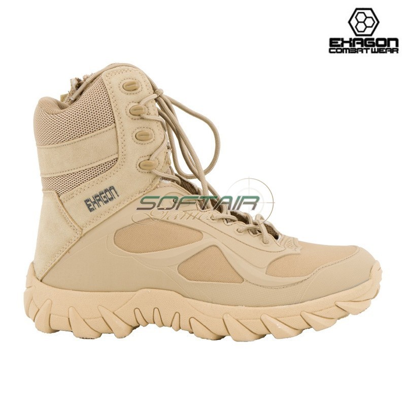 Anfibio TAN in Pelle e Tessuto Oxford Exagon (EX-BTT)