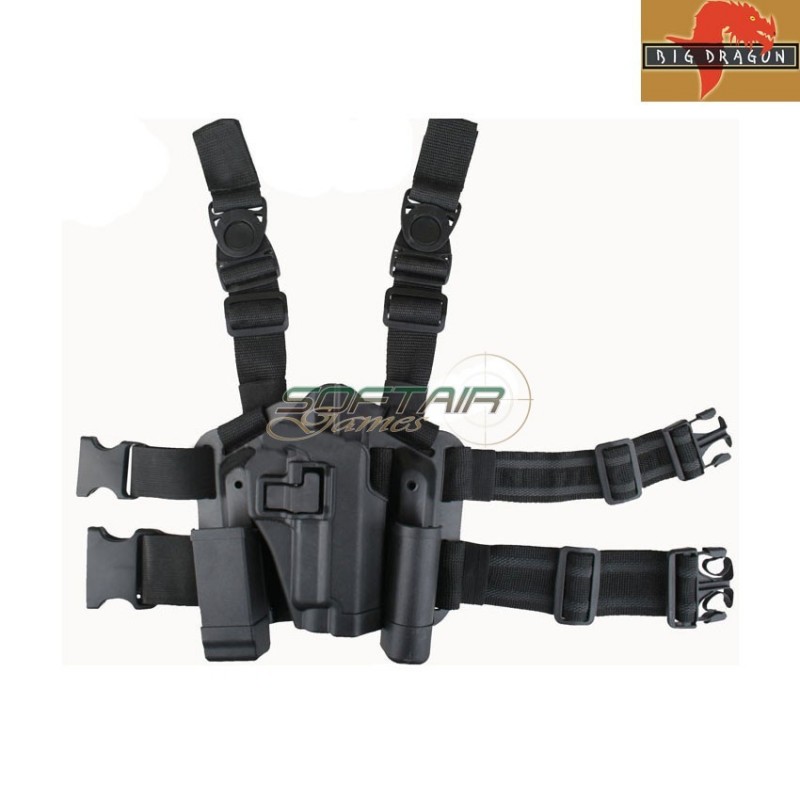 Cqc Cosciale Fondina Set P226 Black Big Dragon (bd6092bk)