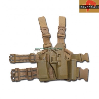 Cqc Cosciale Fondina Set Glock Dark Earth Big Dragon (bd6087de)