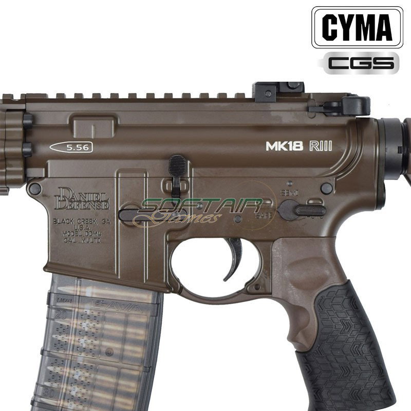 CGS Gas Rifle Daniel Defense MK18 RIII 9.5" Bronze CYMA (CM1103R)