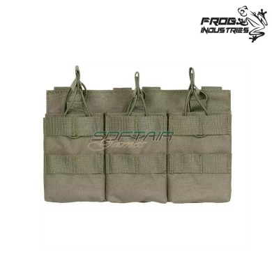 Triple Open Top 7.62 Magazines Pouch RANGER GREEN Frog Industries® (FI-51613110-RG)