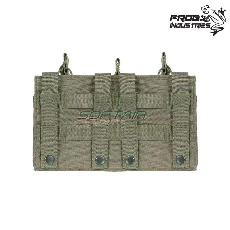 Triple Open Top 7.62 Magazines Pouch RANGER GREEN Frog Industries® (FI-51613110-RG)