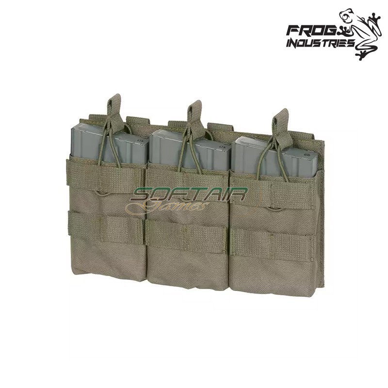 Tasca Tripla Open Top 7.62 Caricatori RANGER GREEN Frog Industries® (FI-51613110-RG)