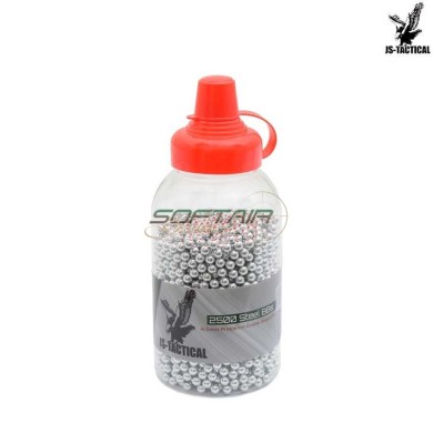 Pallini in acciaio 4.5mm biberon 2500 pezzi js tactical (js-st4.5-bb2500)