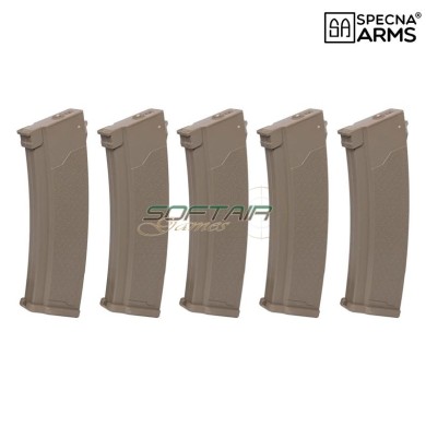 Specna Arms 5x S-MAG 175-Round Mid-Cap Magazine Set for J Series Tan (SPE-05-032795)