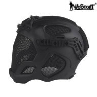 W23 Helmet with Metal Mesh Black WoSport (WO-HL107)
