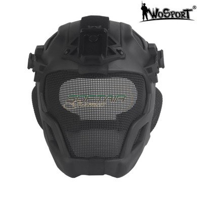 W23 Helmet with Metal Mesh Black WoSport (WO-HL107)