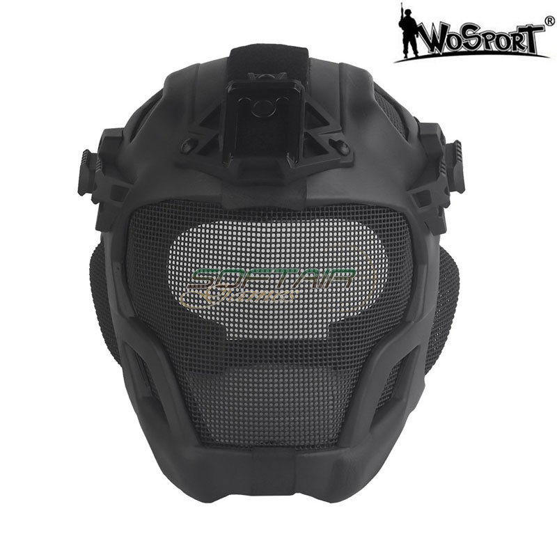 W23 Helmet with Metal Mesh Black WoSport (WO-HL107)