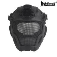 W23 Helmet with Metal Mesh Black WoSport (WO-HL107)