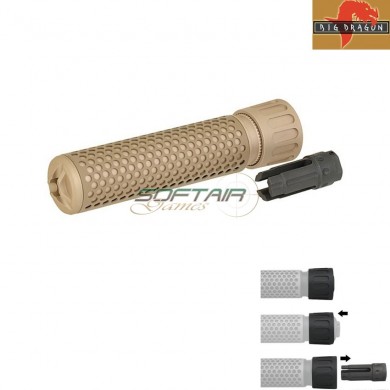 Silencer Tan Quick Detach Supressor Qdc/long Big Dragon (bd0542tan)
