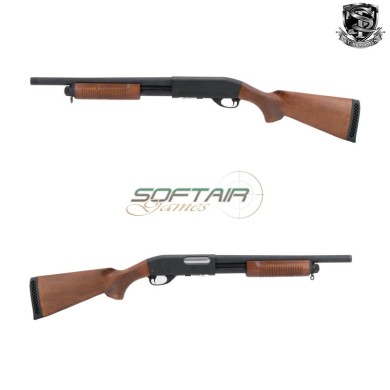 ST870 Pump Action Shotgun Real Wood Black S&T (S&TM870)