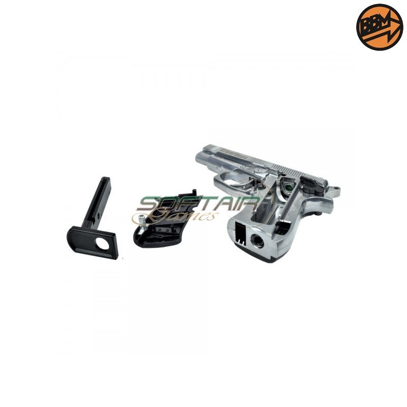 CO2 Pistol 4.5mm Caliber Silver C.N.811 M84 Bruni (BR-323MS)