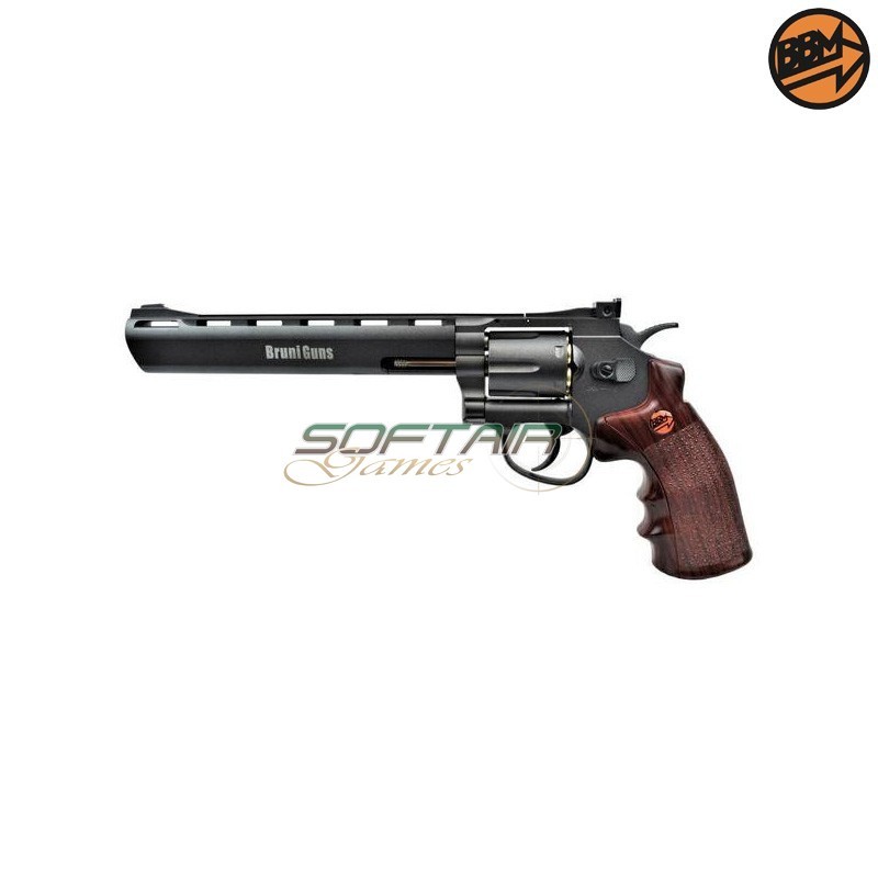 Revolver 8" Co2 Caliber 4.5mm Full Metal Black C.N.822 Bruni (BR-703B)