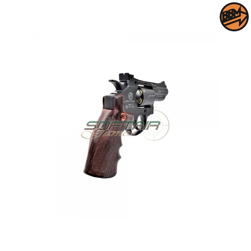 Revolver 2.5" Co2 Caliber 4.5mm Full Metal Black C.N.823 Bruni (BR-708B)