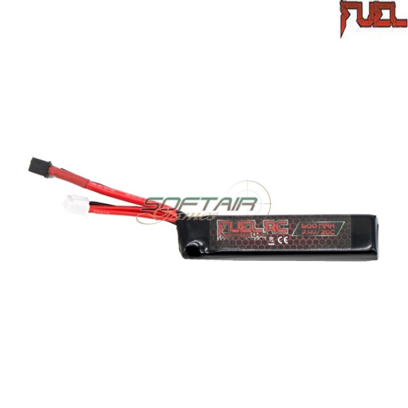 Batteria lipo MINI DEANS 7.4x600 20c per AEP Fuel RC (fl-7.4x600aep)