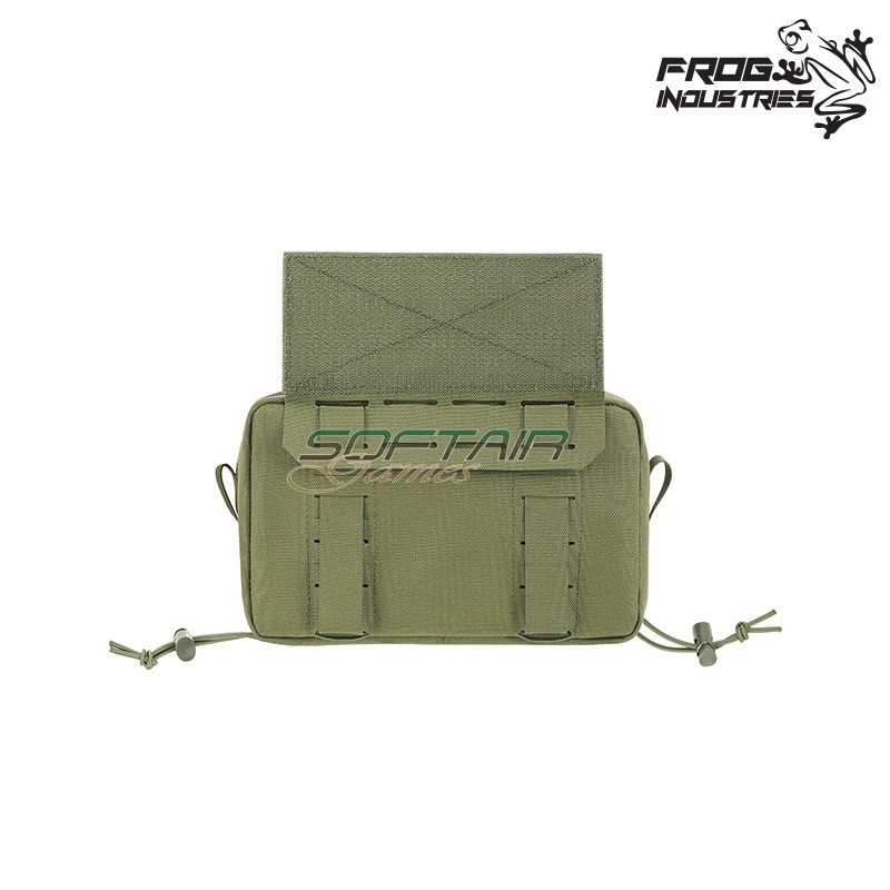 Utility Pouch with Mounting Panel Laser Cut OLIVE DRAB Frog Industries® (FI-M51613312-OD)