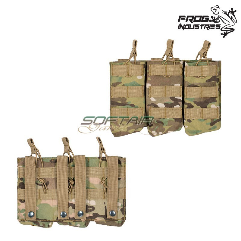 Tasca Tripla Open Top per AK 7.62x39 MULTICAM Frog Industries® (fi-m51613097-mc)