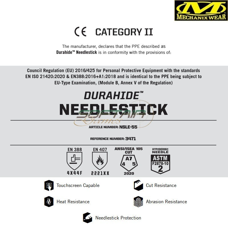 Durahide™ Glove Law Enforcement Certified Puncture/Cut-Resistant Mechanix (MX-NSLE-55)