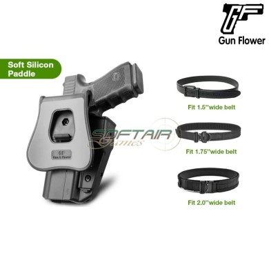 Universal OWB UNI PRO Holster BLACK Gun Flower (GF-POUNIA)