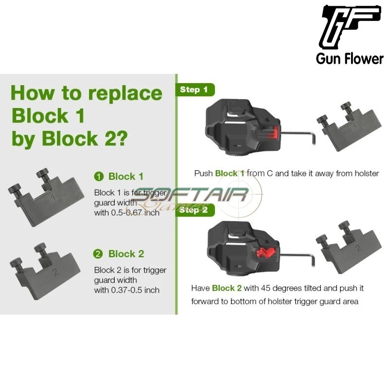 Fondina universale OWB UNI PRO NERO Gun Flower (GF-POUNIA)