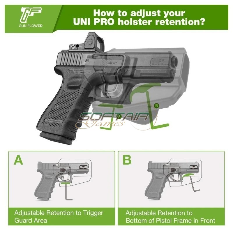 Fondina universale OWB UNI PRO NERO Gun Flower (GF-POUNIA)