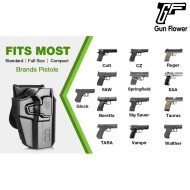 Fondina universale OWB UNI PRO NERO Gun Flower (GF-POUNIA)
