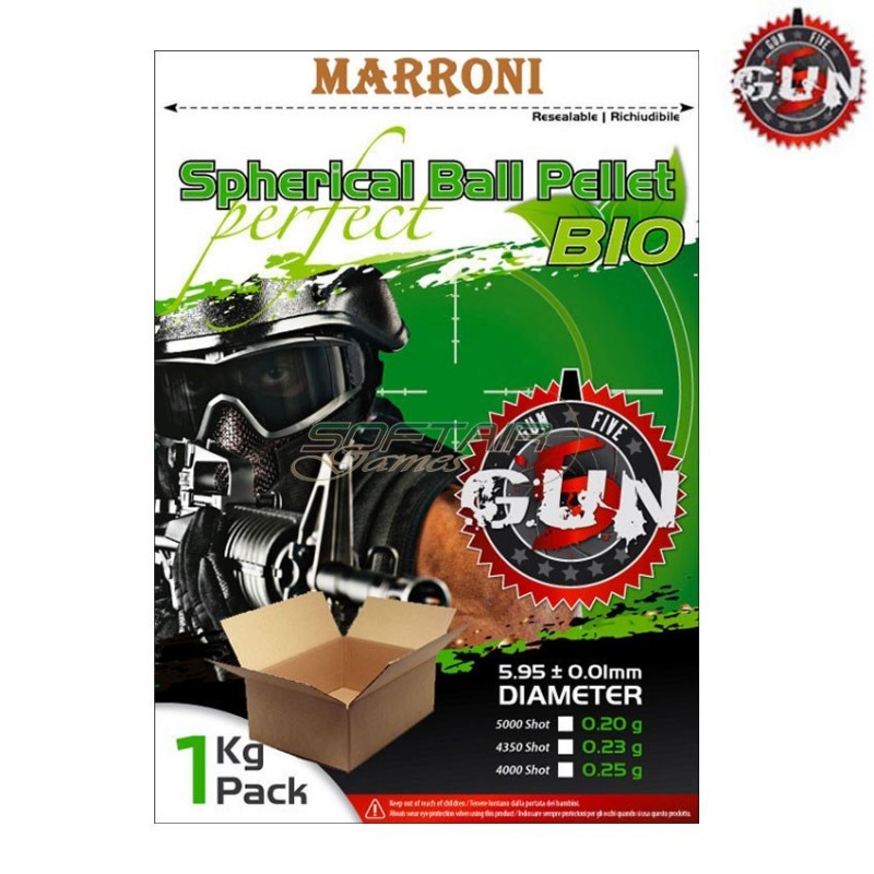 Brown Biodegradable Bb Box Perfect Spherical 0.25gr Gun Five (gfc025biom)