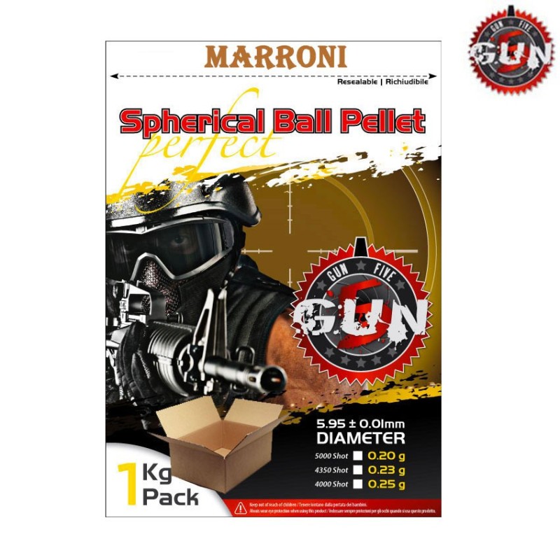 Brown Bb Box Perfect Spherical 0.23gr Gun Five (gfc023m)