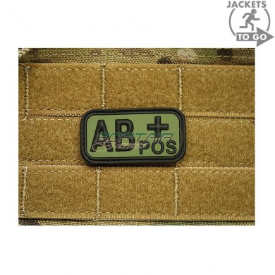 Patch 3d Pvc Blood Type Ab+ Olive Drab Jacket To Go (jtg-abpos-od)
