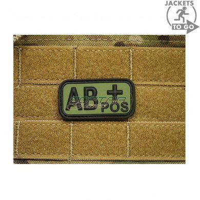 Patch 3d Pvc Gruppo Sanguigno Ab+ Olive Drab Jacket To Go (jtg-abpos-od)