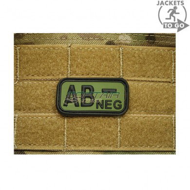Patch 3d Pvc Gruppo Sanguigno Ab- Olive Drab Jacket To Go (jtg-abneg-od)