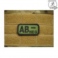 Patch 3d Pvc Gruppo Sanguigno Ab- Olive Drab Jacket To Go (jtg-abneg-od)