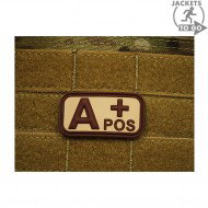 Patch 3d Pvc Blood Type A+ Desert Jacket To Go (jtg-apos-de)