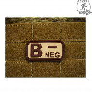 Patch 3d Pvc Gruppo Sanguigno B- Desert Jacket To Go (jtg-bneg-de)