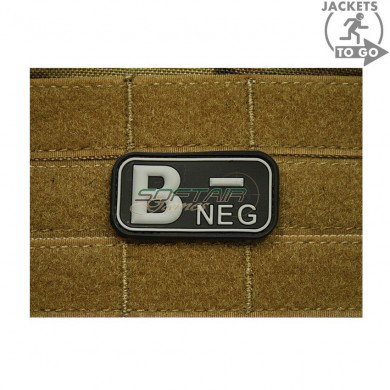 Patch 3d Pvc Gruppo Sanguigno B- Black Jacket To Go (jtg-bneg-bk)