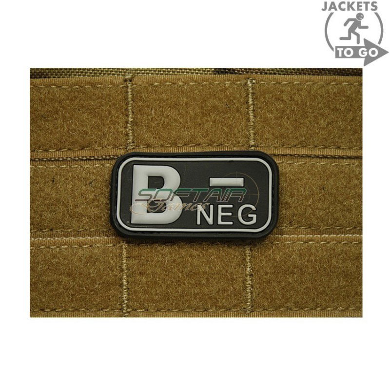 Patch 3d Pvc Gruppo Sanguigno B- Black Jacket To Go (jtg-bneg-bk)
