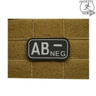 Patch 3d Pvc Blood Type Ab- Black Jacket To Go (jtg-abneg-bk)