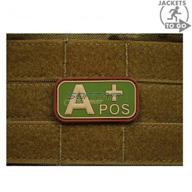 Patch 3d Pvc Blood Type A+ Multicamo Jacket To Go (jtg-apos-mc)