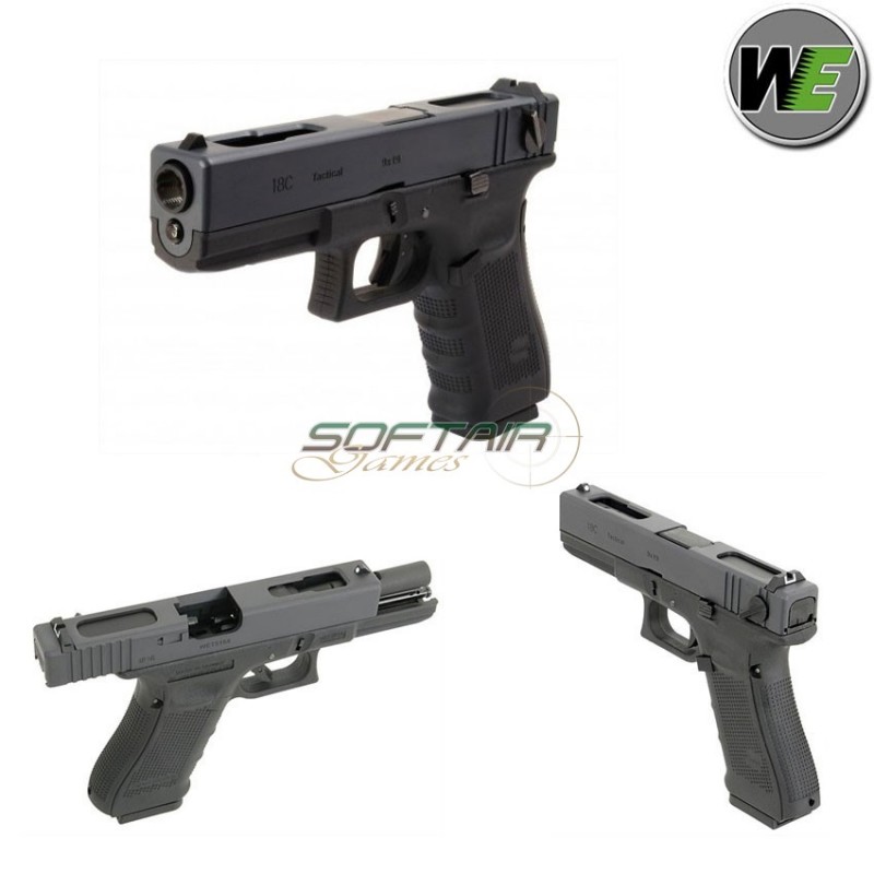 Gas Pistol G18 Gen4 Black Blowback We (we-w059b)
