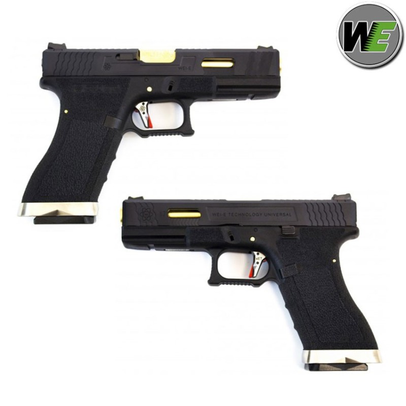 Gas Pistol G17 E Force Black Blowback Black/gold We (we-wg01wet-1)