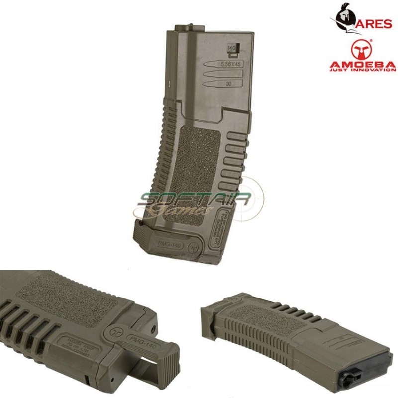Mid-cap Magazine 140bb M4 Tan Ares Amoeba (ar-caram140t)