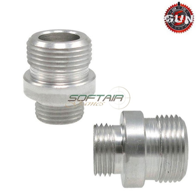 Silver Silencer Adapter For Pistols Colt Kwc 1911 & Pt99 Taurus Gun Five (gf-ad-10)