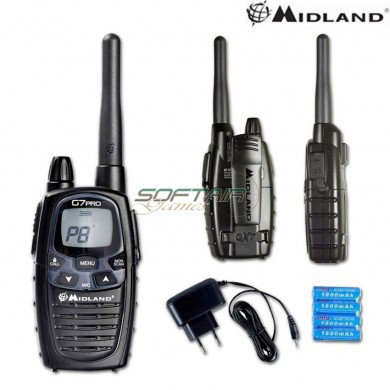 Radio G7 Pro Nera Bibanda Pmr446/lpd Midland (c1090.14)