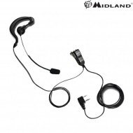 Auricolare/microfono Per Midland Modello Action Con Braccetto Midland (c648.03)