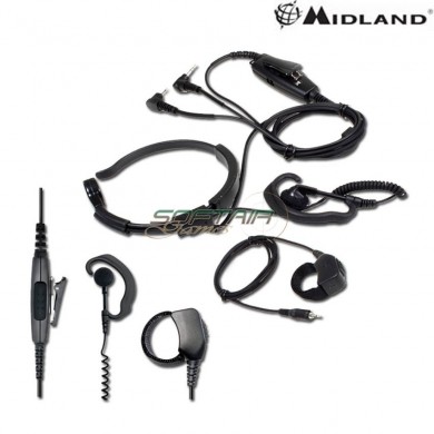 Laringophone 2 Pin With Headset And Finger Ptt Ae38 Midland (c823)