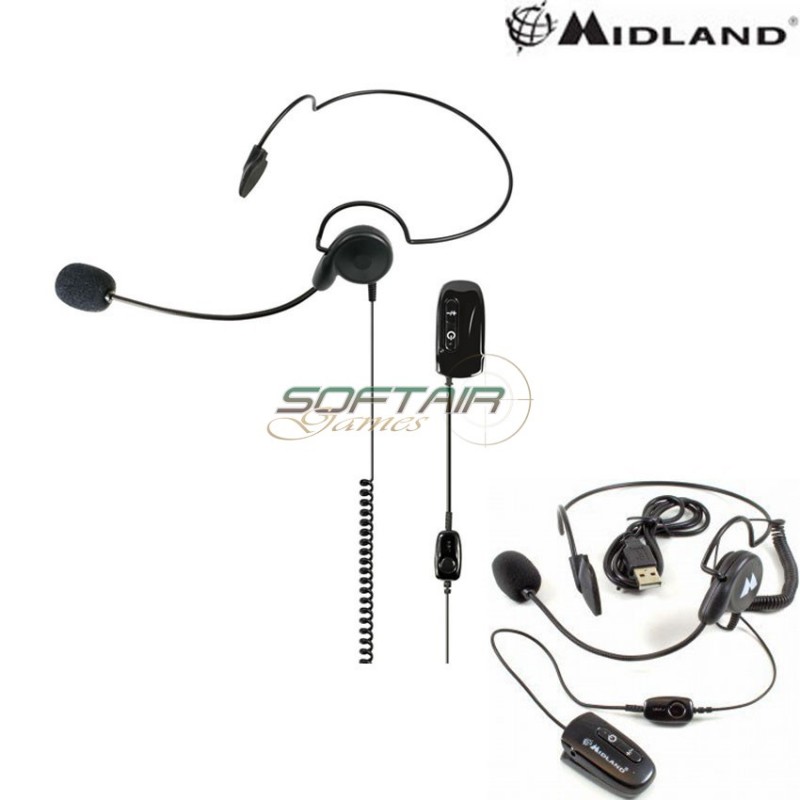 Microfono Auricolare Da Nuca Bluetooth Wa29 Midland (c1203)